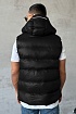 Мужской чёрный жилет Moncler Cardamine logo-patch