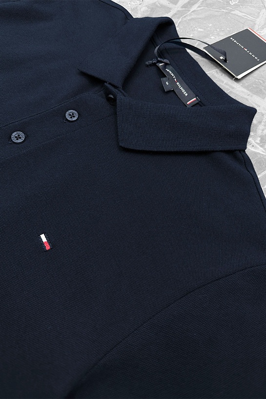 Мужское тёмно-синее поло Tommy Hilfiger