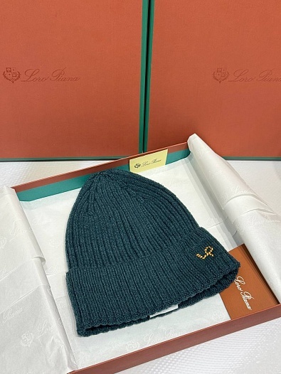 Шапка Loro Piana premium logo-embroidered - Green   