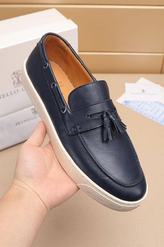 Мужские кожаные лоферы Brunello Cucinelli