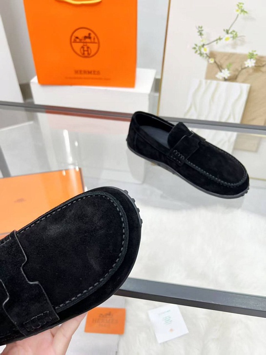 Женские замшевые лоферы Hermes