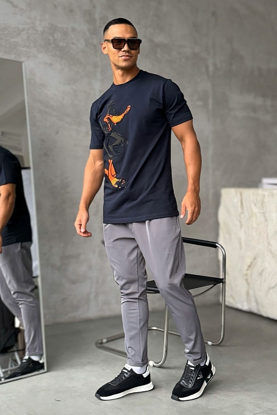 Мужская тёмно-синяя футболка Iceberg x Looney Tunes