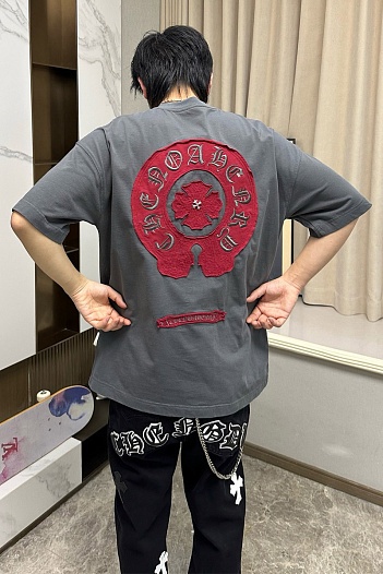 Серая оверсайз футболка Gothic logo   