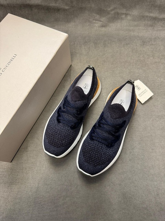 Мужские кроссовки Brunello Cucinelli knitted - Navy