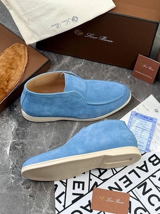 Мужские лоферы с меховой стелькой Loro Piana