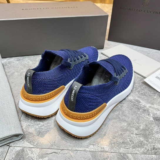 Мужские кроссовки Brunello Cucinelli knitted - Blue