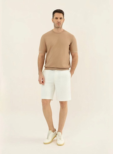 Мужская бежевая футболка Loro Piana premium   