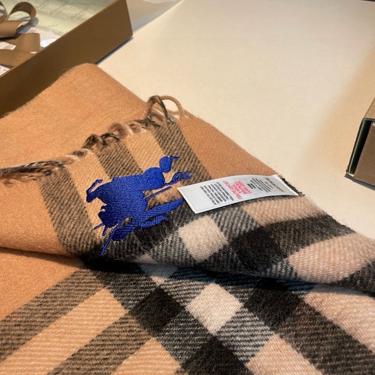 Шарф Burberry Check premium 182x30 см - Chestnut