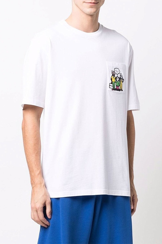 Белая оверсайз футболка Moschino embroidered