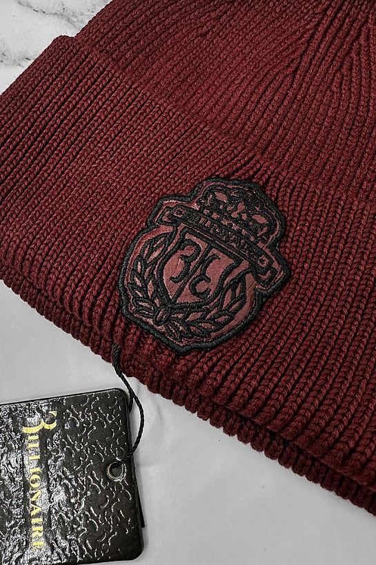 Шапка Billionaire logo-embroidered - Burgundy