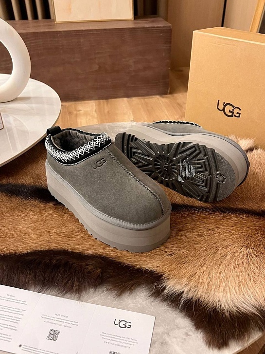 Женские замшевые ботинки UGG Tazz Platform - Grey