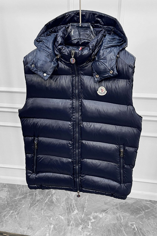 Мужской жилет Moncler logo-patch - Navy