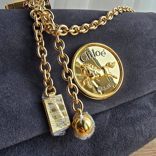 Замшевая сумка Chloe Small Heritage 28x17 см   