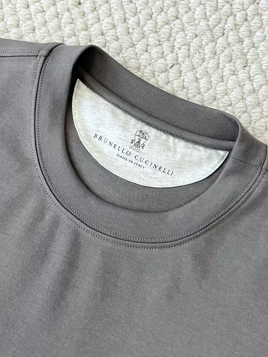 Мужская серая футболка Brunello Cucinelli premium