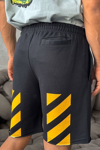 Чёрные мужские шорты Off-White Caravaggio print   