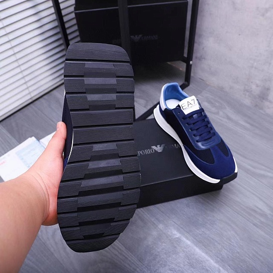 Мужские кроссовки Emporio Armani logo-plaque - Navy