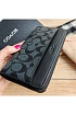 Кожаный кошелёк Coach monogram 20x10 см