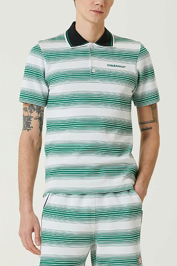 Вязанное поло Casablanca gradient stripe   