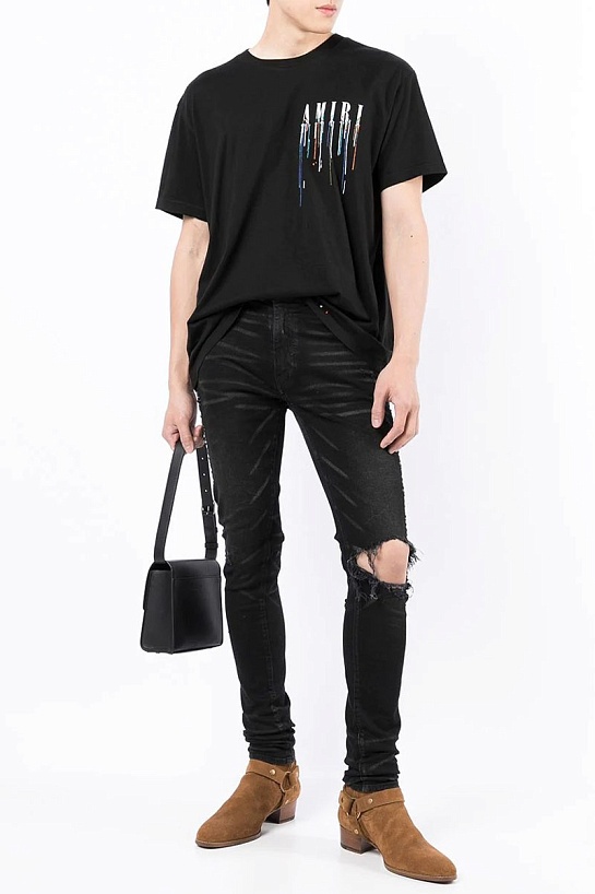 Мужская чёрная футболка Amiri