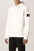 Худи белого цвета Stone Island compass-patch