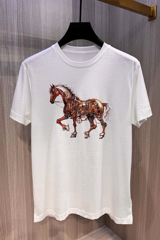 Футболка белого цвета Hermes Premium