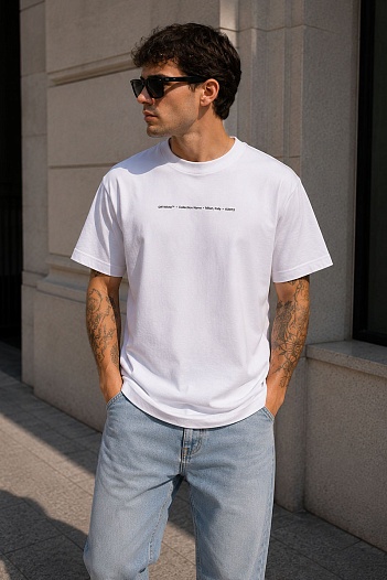 Оверсайз белая футболка Off-White Marker   