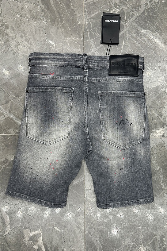 Джинсовые шорты Dsquared2 серого цвета
