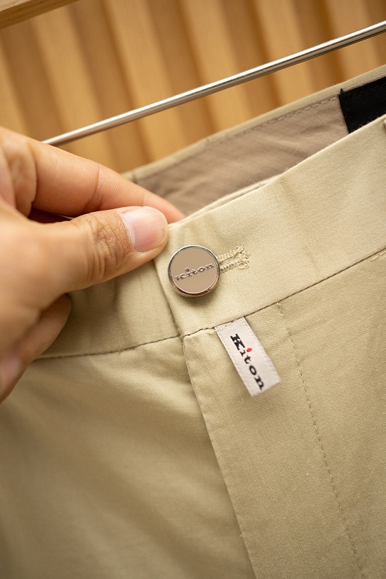 Мужские бежевые брюки Kiton Premium