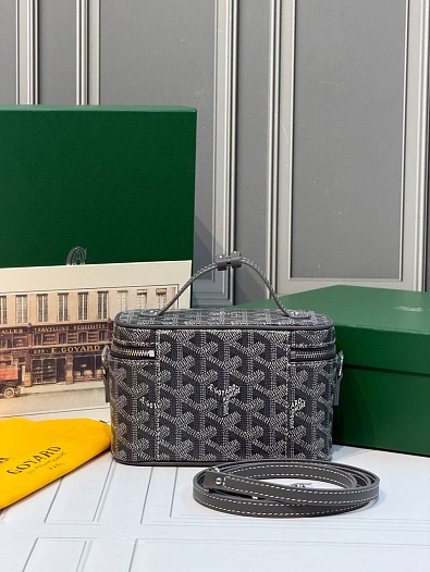 Кожаная сумка Goyard Muse Mini Vanity ​premium 16,5x10,5x8 см   