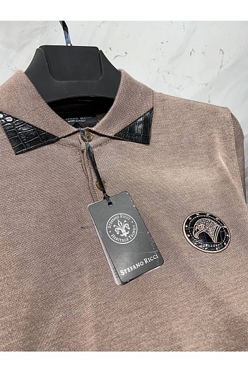 Мужское бежевое поло Stefano Ricci   