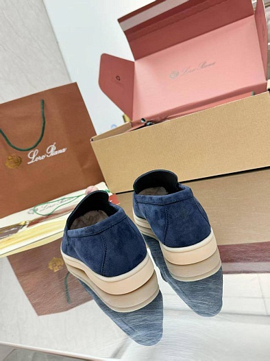 Женские замшевые лоферы Loro Piana Summer Charms Walk premium   