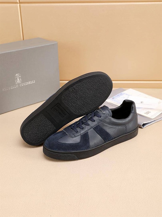 Мужские комбинированные кроссовки Brunello Cucinelli