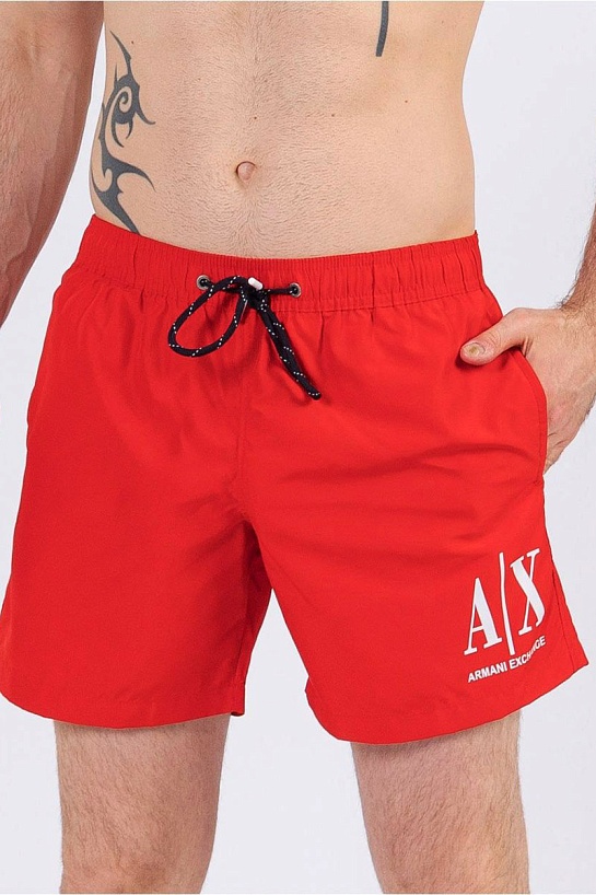 Мужские красные шорты Armani Exchange