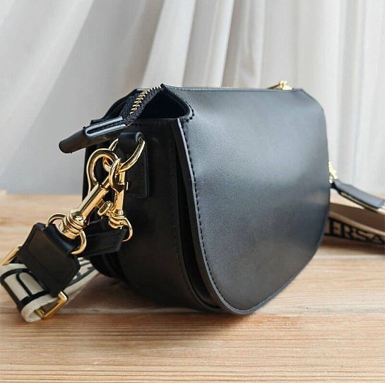 Кожаная сумка Versace Jeans Conture 22x15 см - Black