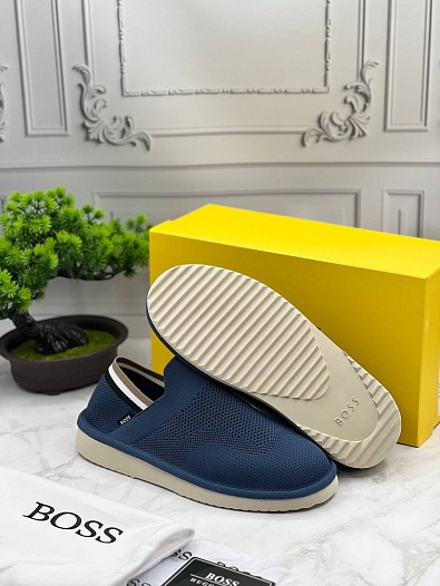 Текстильные слипоны Hugo Boss Homium - Blue   