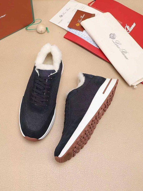 Кроссовки с мехом Loro Piana Week End Walk Evo