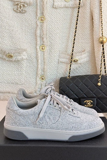 Женские кроссовки Chanel Premium - White   