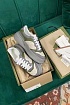 Мужские кожаные кроссовки Gucci - Grey