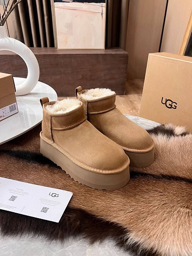 Женские ботинки UGG Classic Ultra Mini Platform - Chestnut   