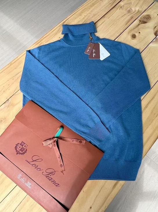 Мужская водолазка Loro Piana Premium - Lake Blue