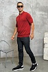 Мужское поло Stefano Ricci Eagle zip-neck - Red