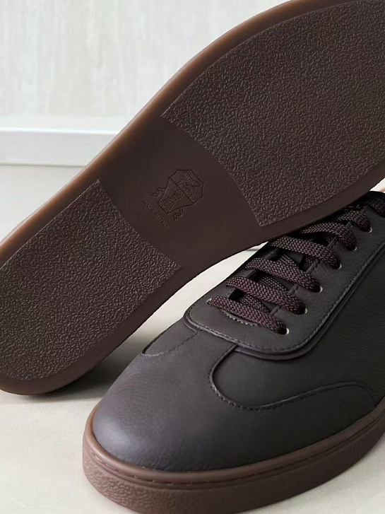 Мужские кожаные кроссовки Brunello Cucinelli Premium