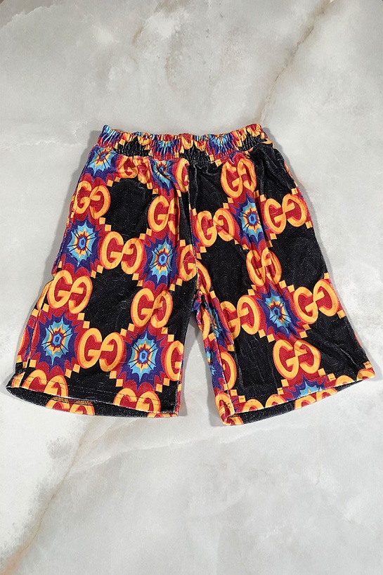 Брендовые мужские шорты Gucci GG logo all-over