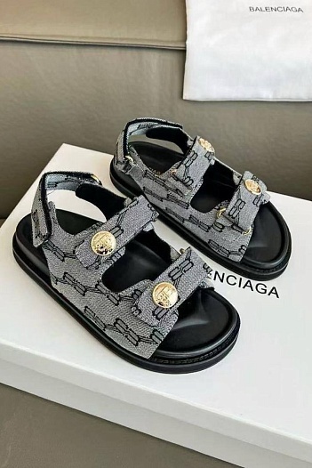 Женские сандалии Balenciaga Jacquard Premium - Grey   