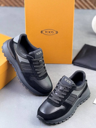 Мужские кроссовки Tod's чёрного цвета   