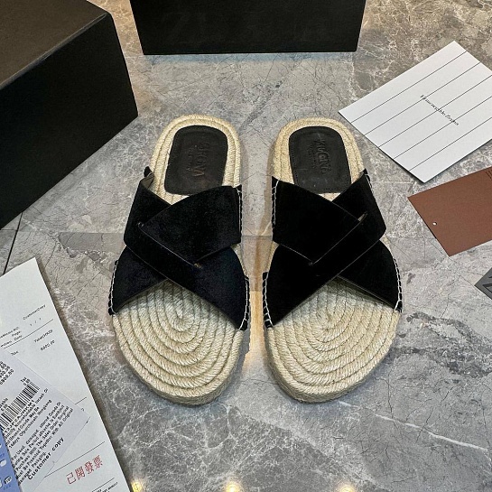 Мужские шлёпанцы Ermenegildo Zegna suede - Black