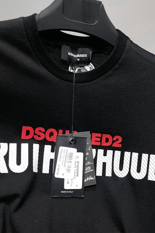 Мужская футболка Dsquared2 "Brotherhood" - Black