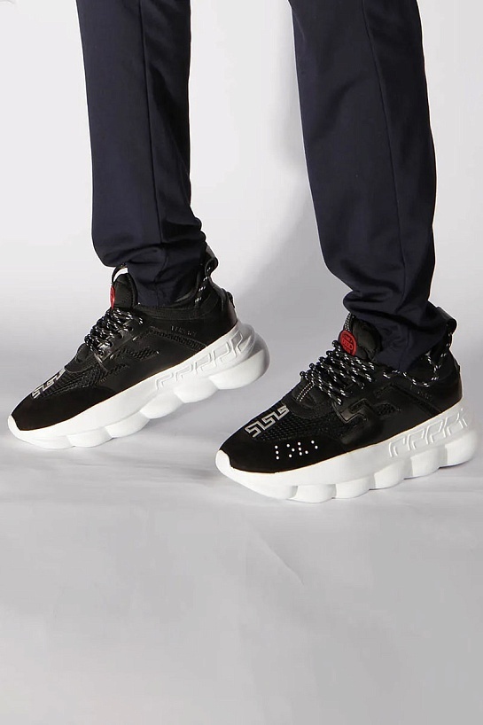 Кроссовки Versace Chain Reaction 2 Chainz - Black / White
