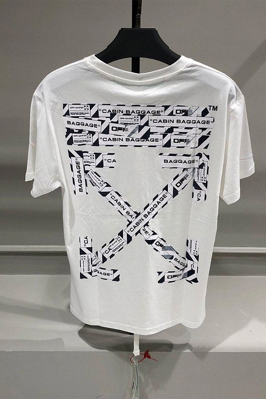 Белая оверсайз футболка Off-White "Cabin Baggage"