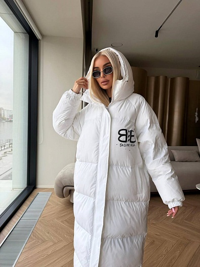 Женская пуховая куртка Balenciaga Premium - White   